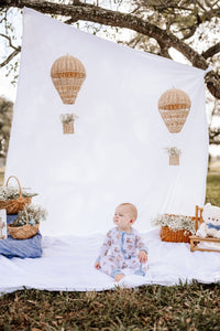 Beary Up, Up & Away Zipper Romper
