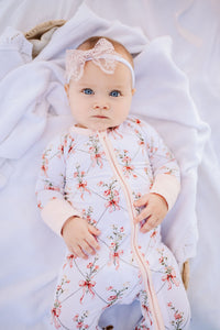 Pretty in Pink Zipper Romper