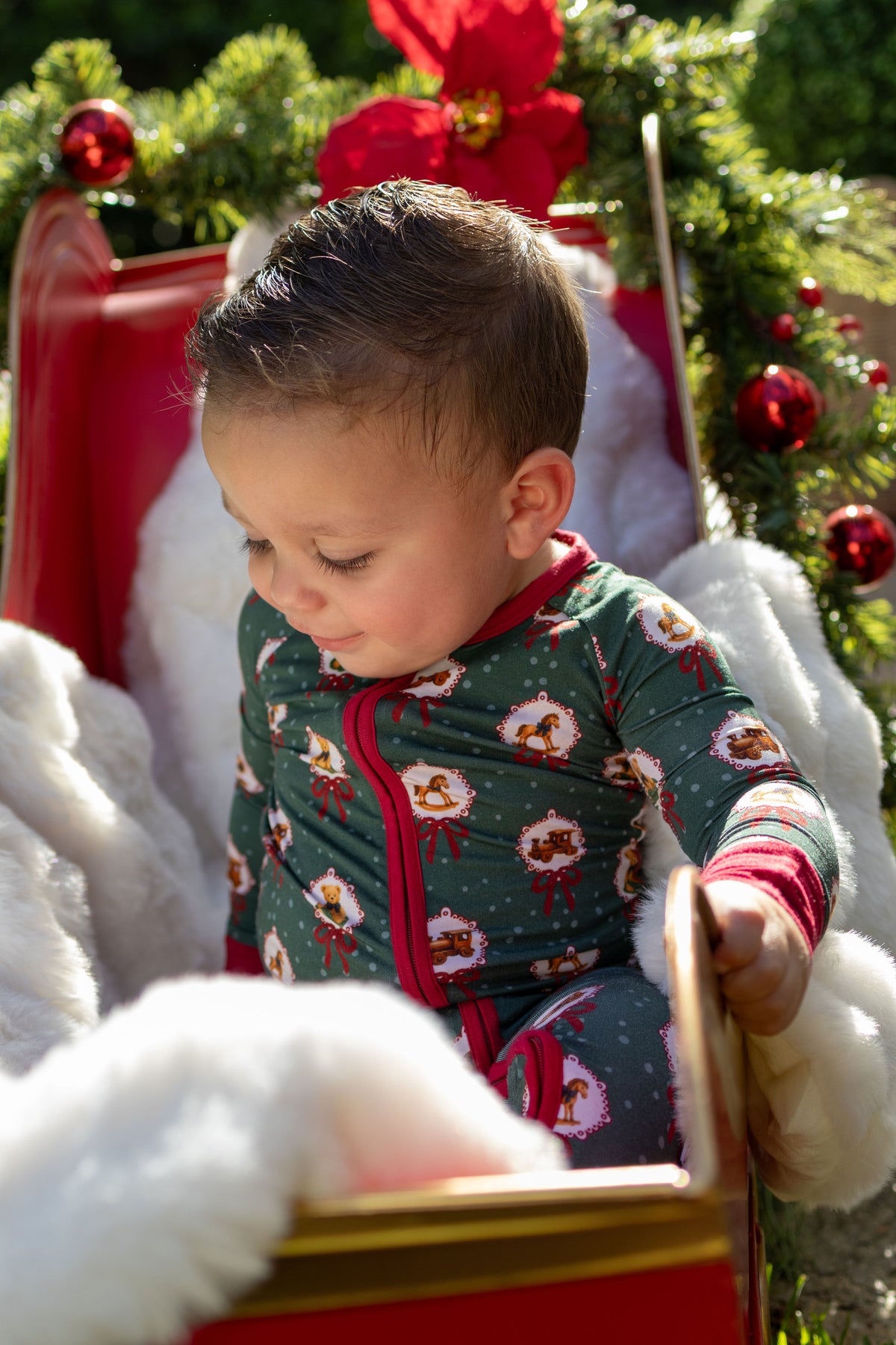 Santa’s Toy Chest Zipper Romper