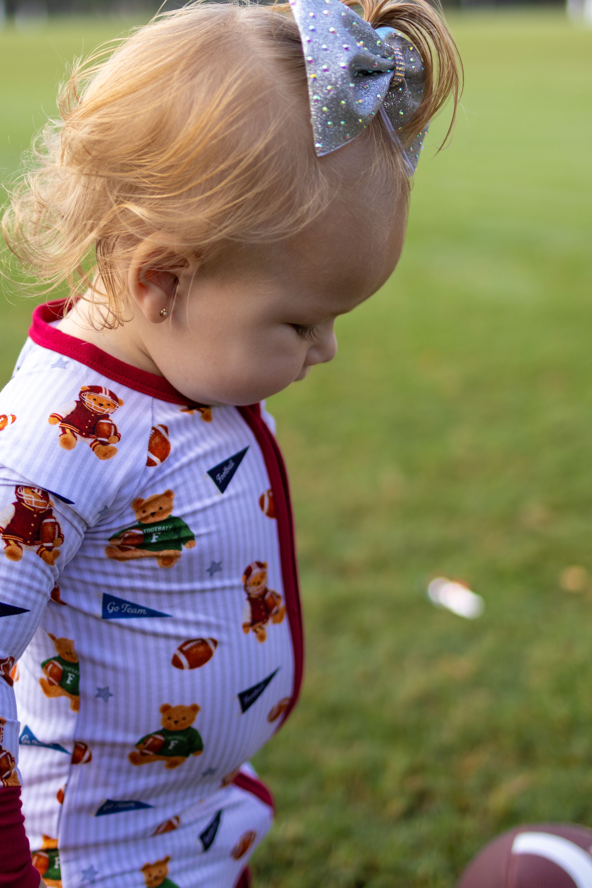 Teddy’s Big Game Zipper Romper