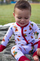 Teddy’s Big Game Zipper Romper