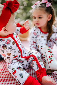 Little Americana Zipper Romper