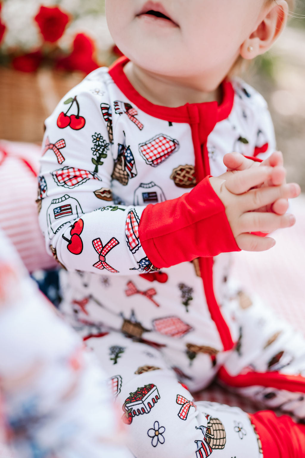 Little Americana Zipper Romper