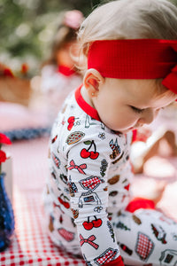 Little Americana Zipper Romper
