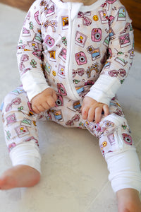 Say Cheese Zipper Romper