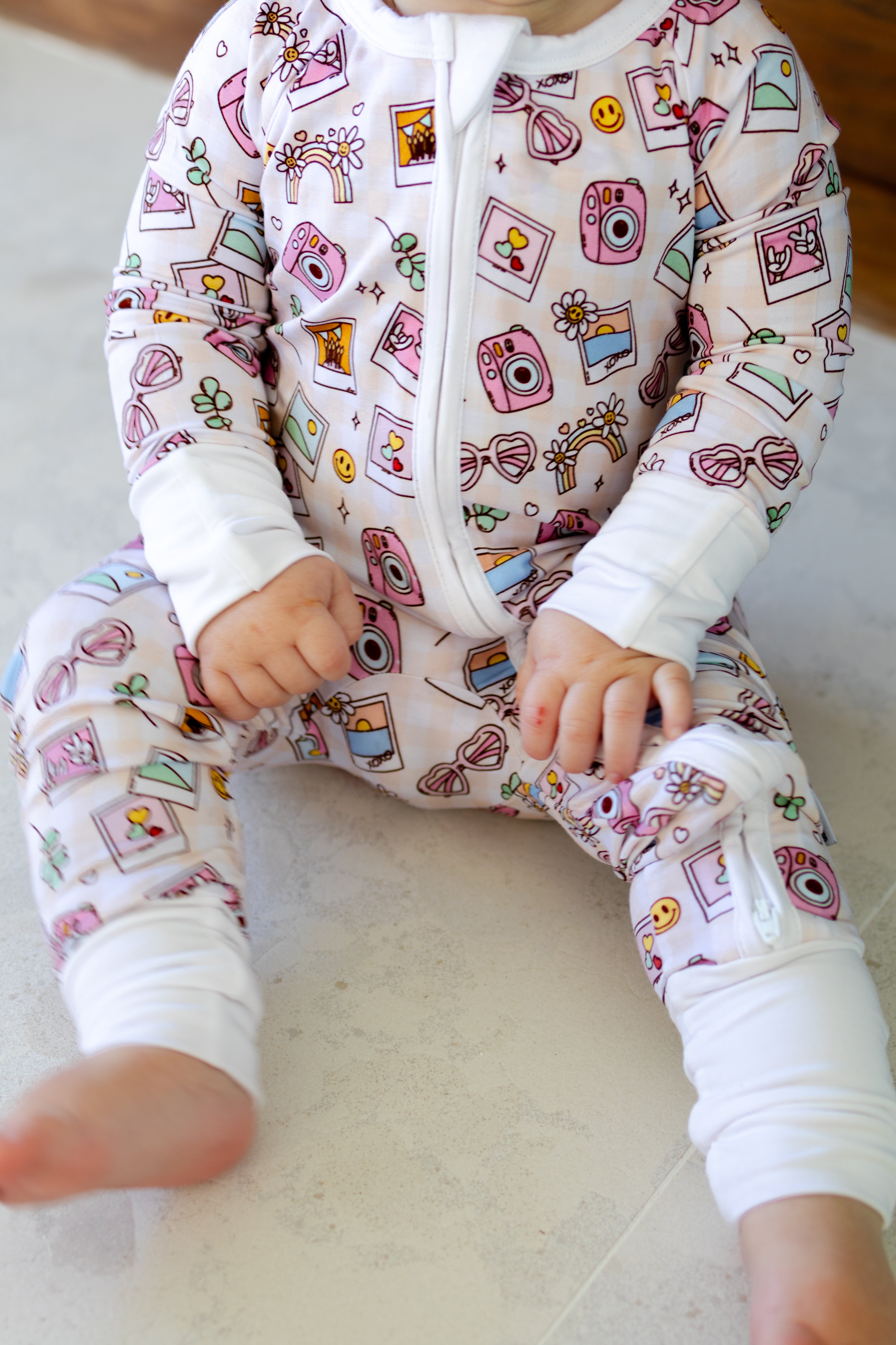 Say Cheese Zipper Romper