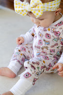 Say Cheese Zipper Romper