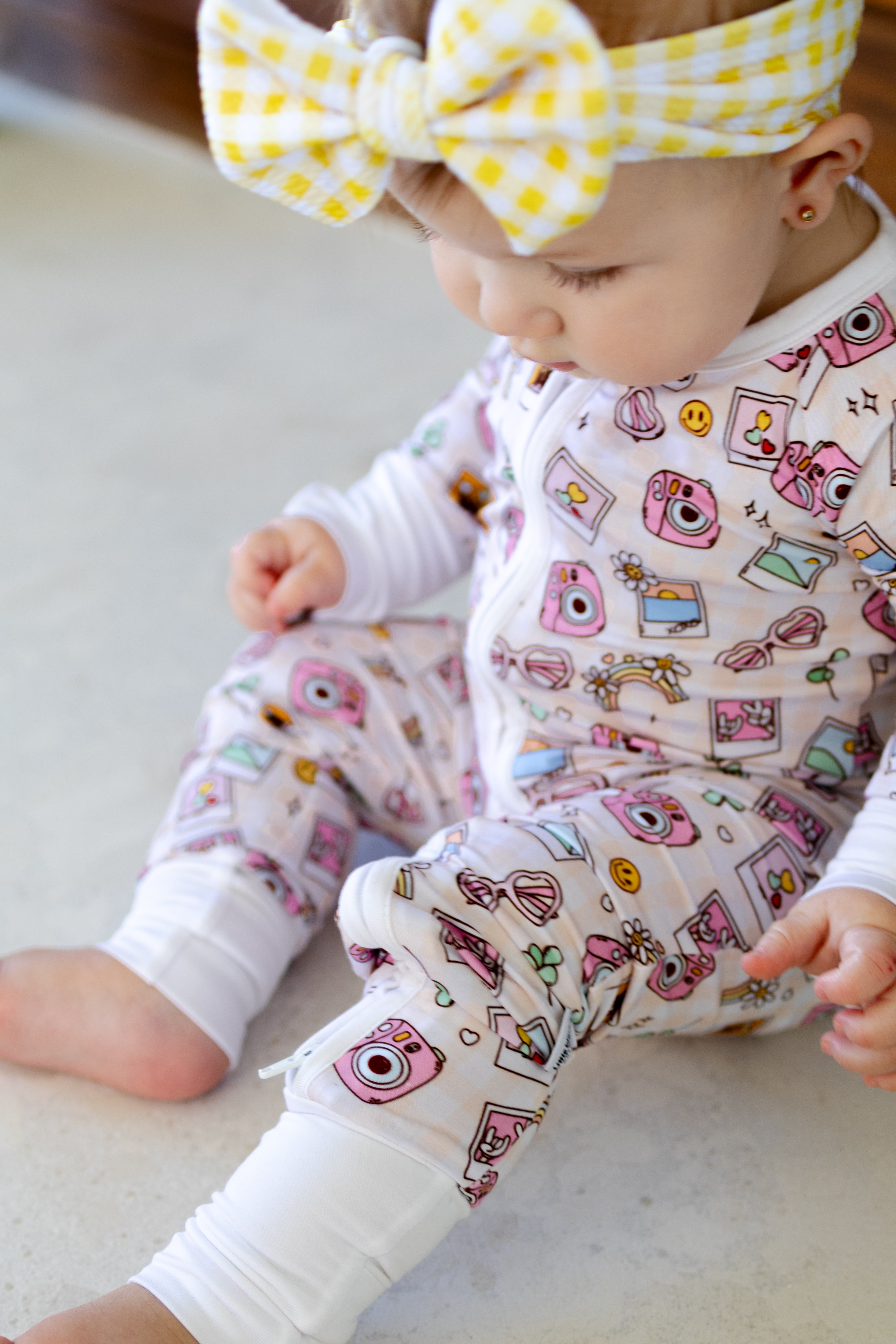 Say Cheese Zipper Romper