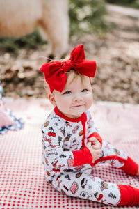 Little Americana Zipper Romper