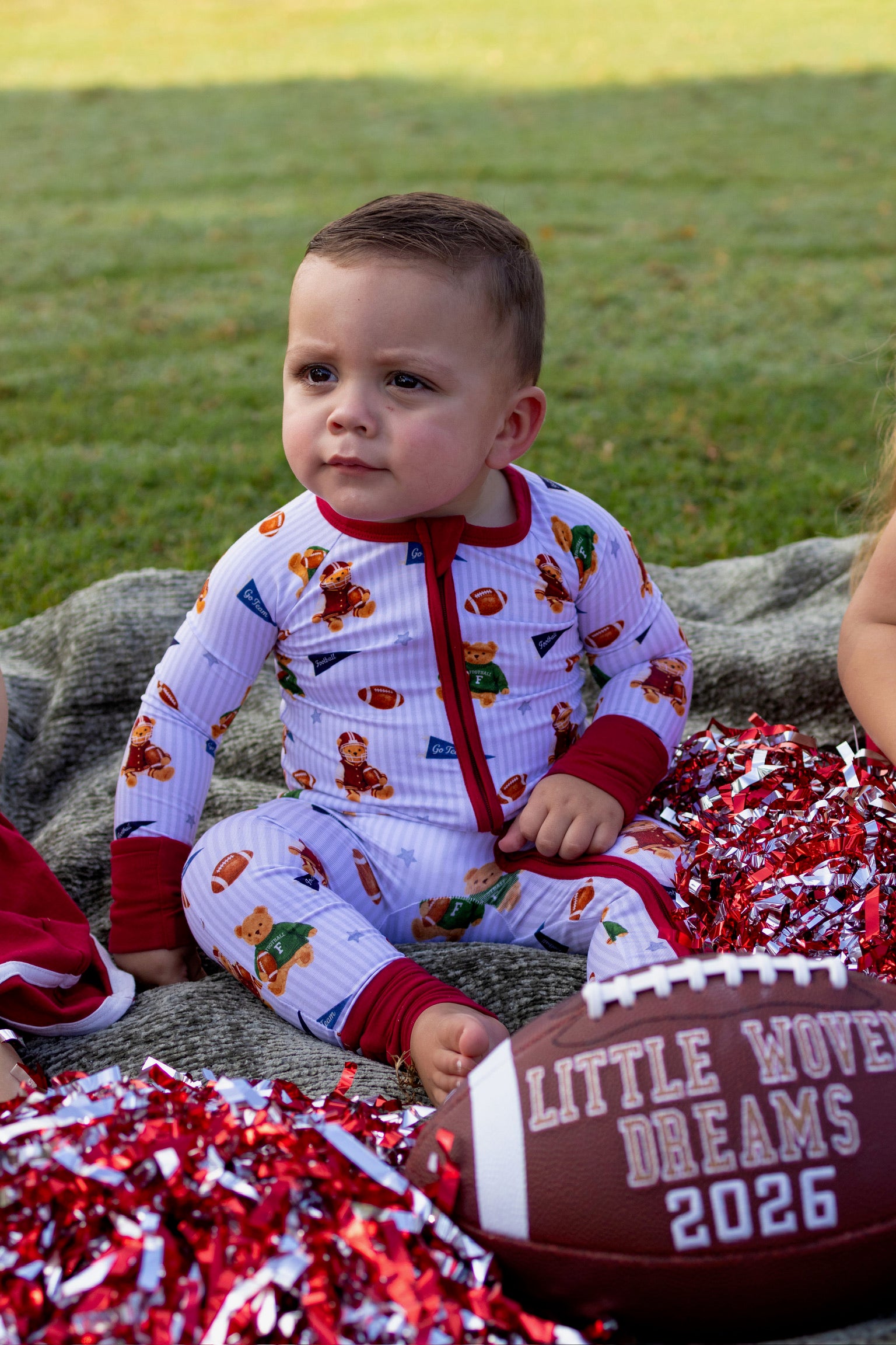 Teddy’s Big Game Zipper Romper