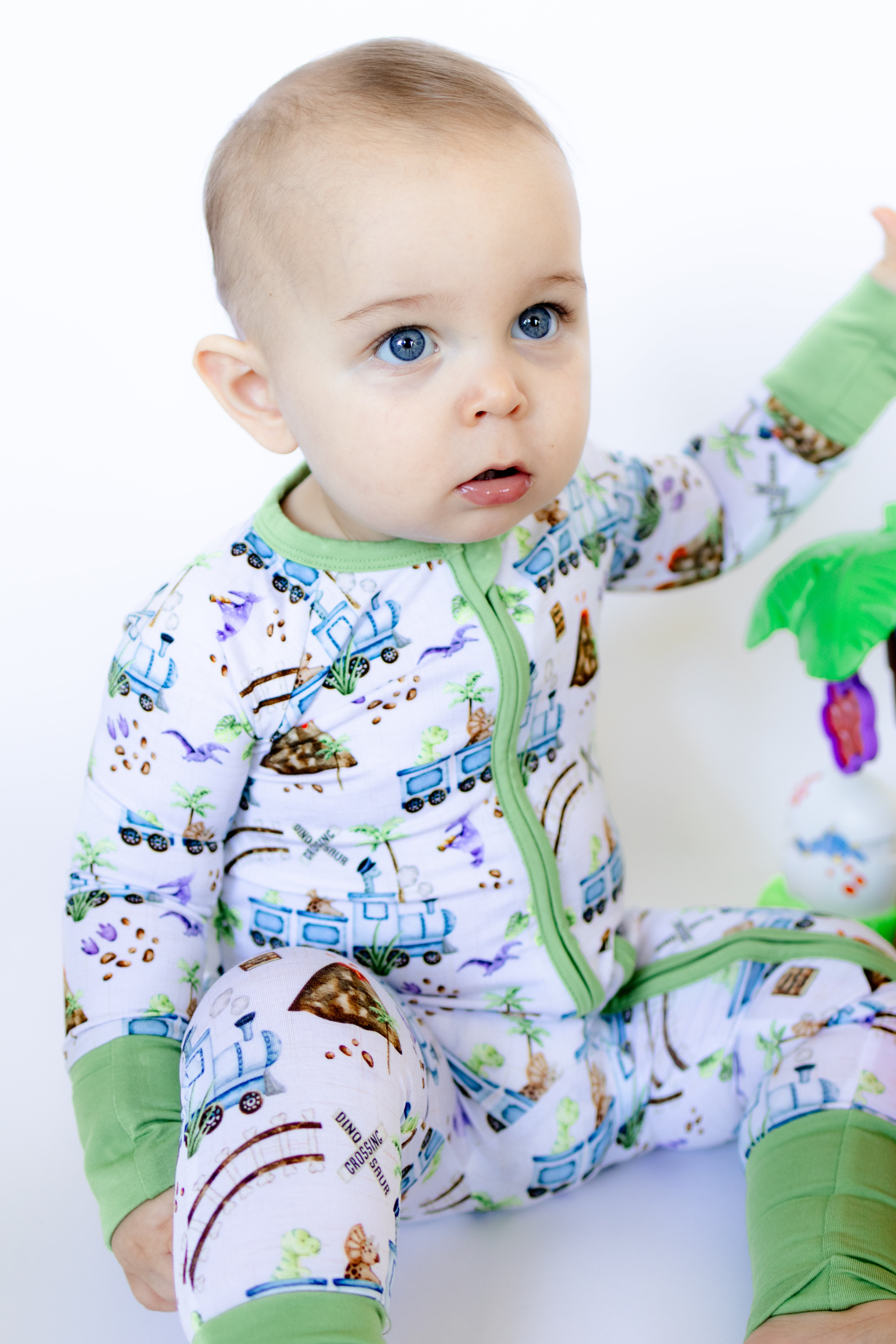 Choo-Choo Saurus Zipper Romper