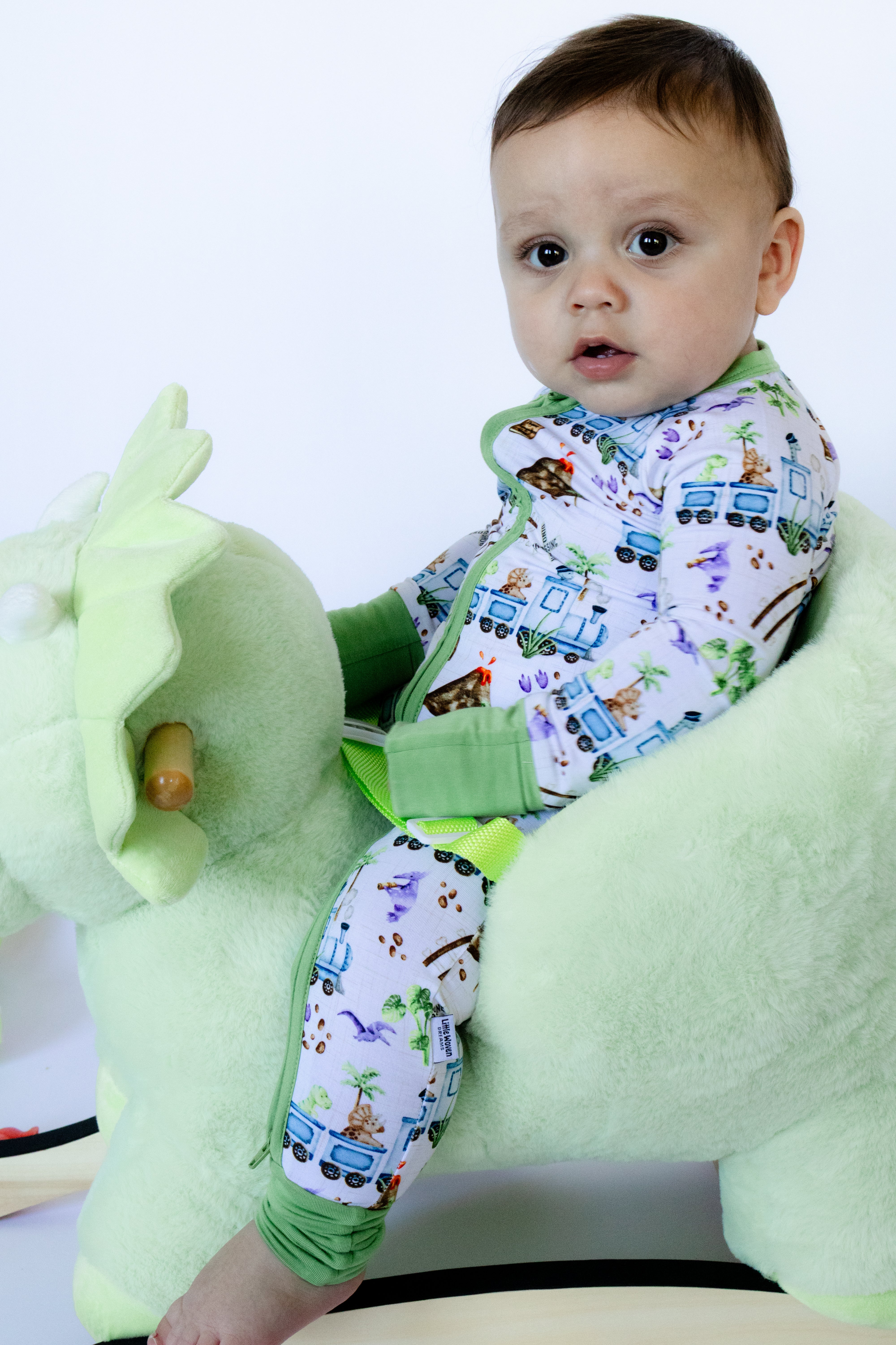 Choo-Choo Saurus Zipper Romper