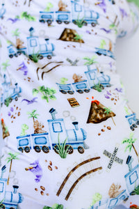 Choo-Choo Saurus Zipper Romper