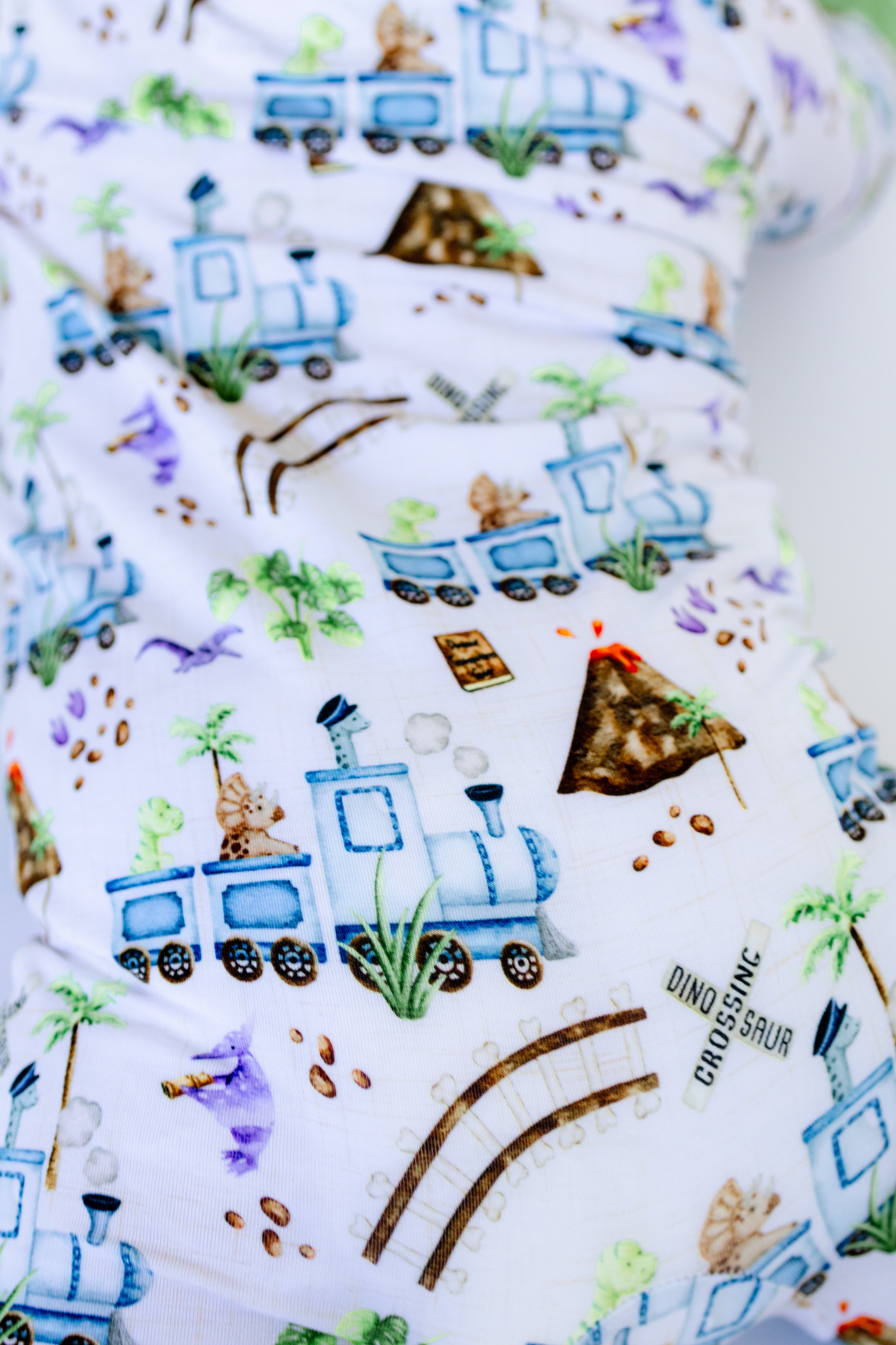 Choo-Choo Saurus Zipper Romper