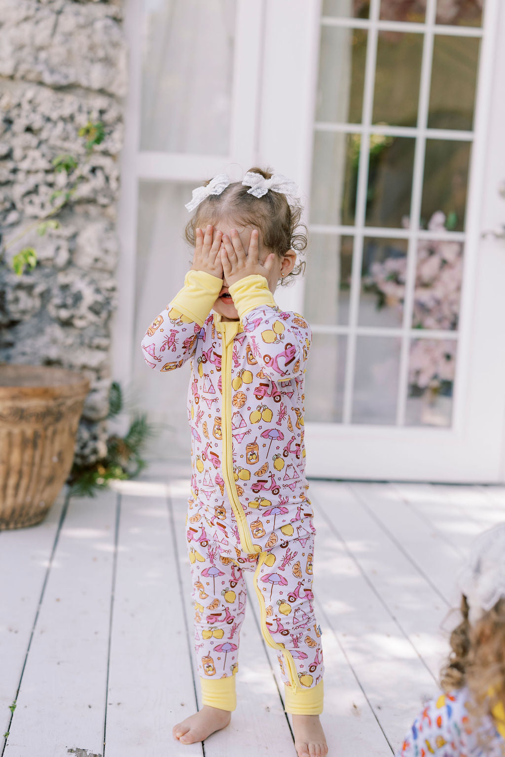 Lemon Vespa Zipper Romper
