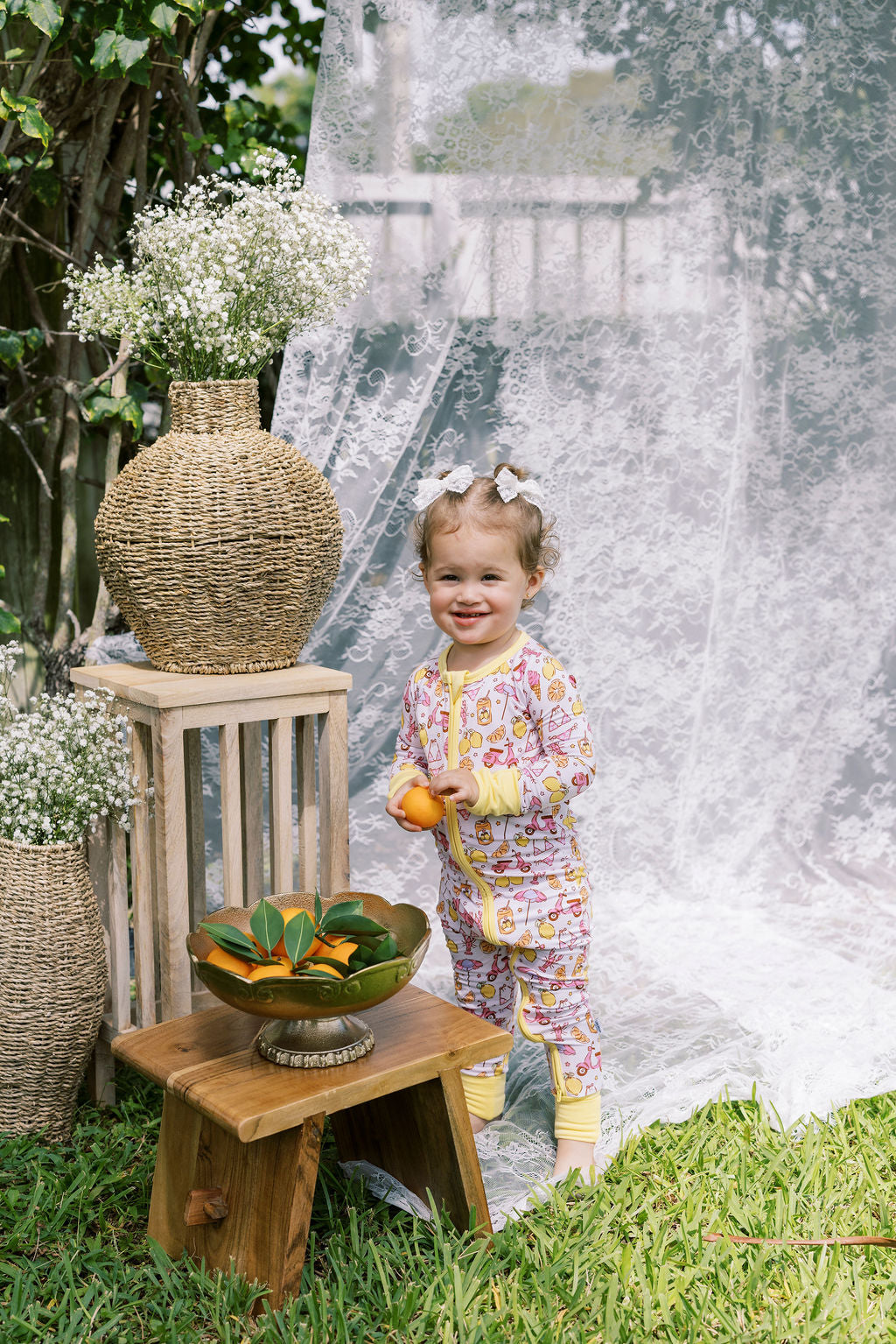 Lemon Vespa Zipper Romper