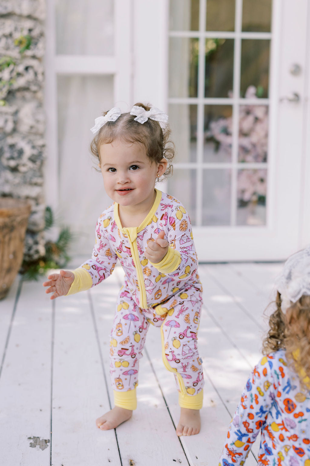 Lemon Vespa Zipper Romper