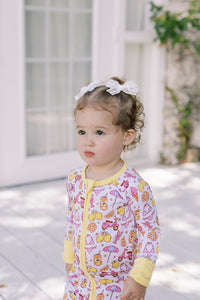 Lemon Vespa Zipper Romper