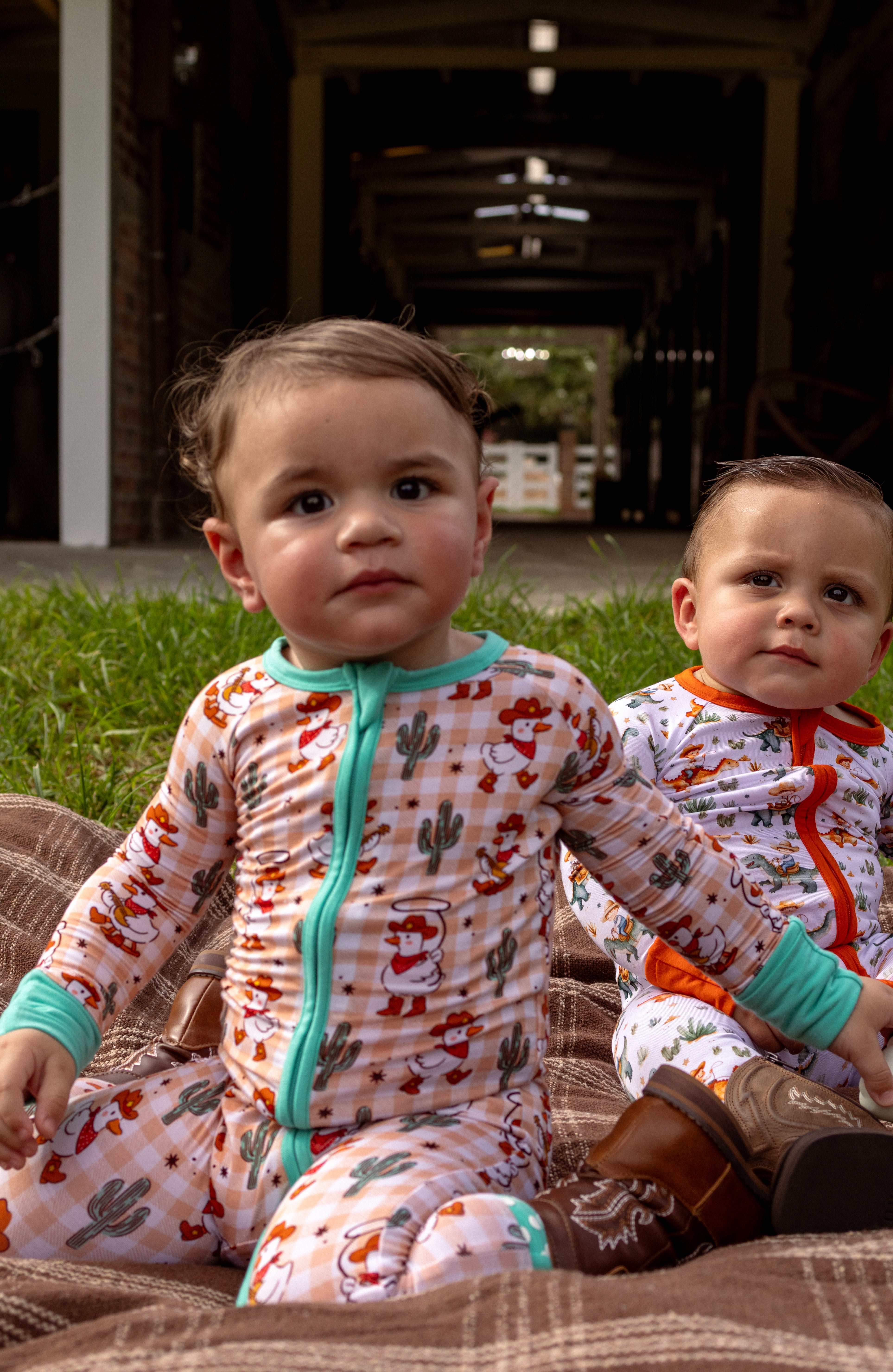 Wild West Waddle Zipper Romper