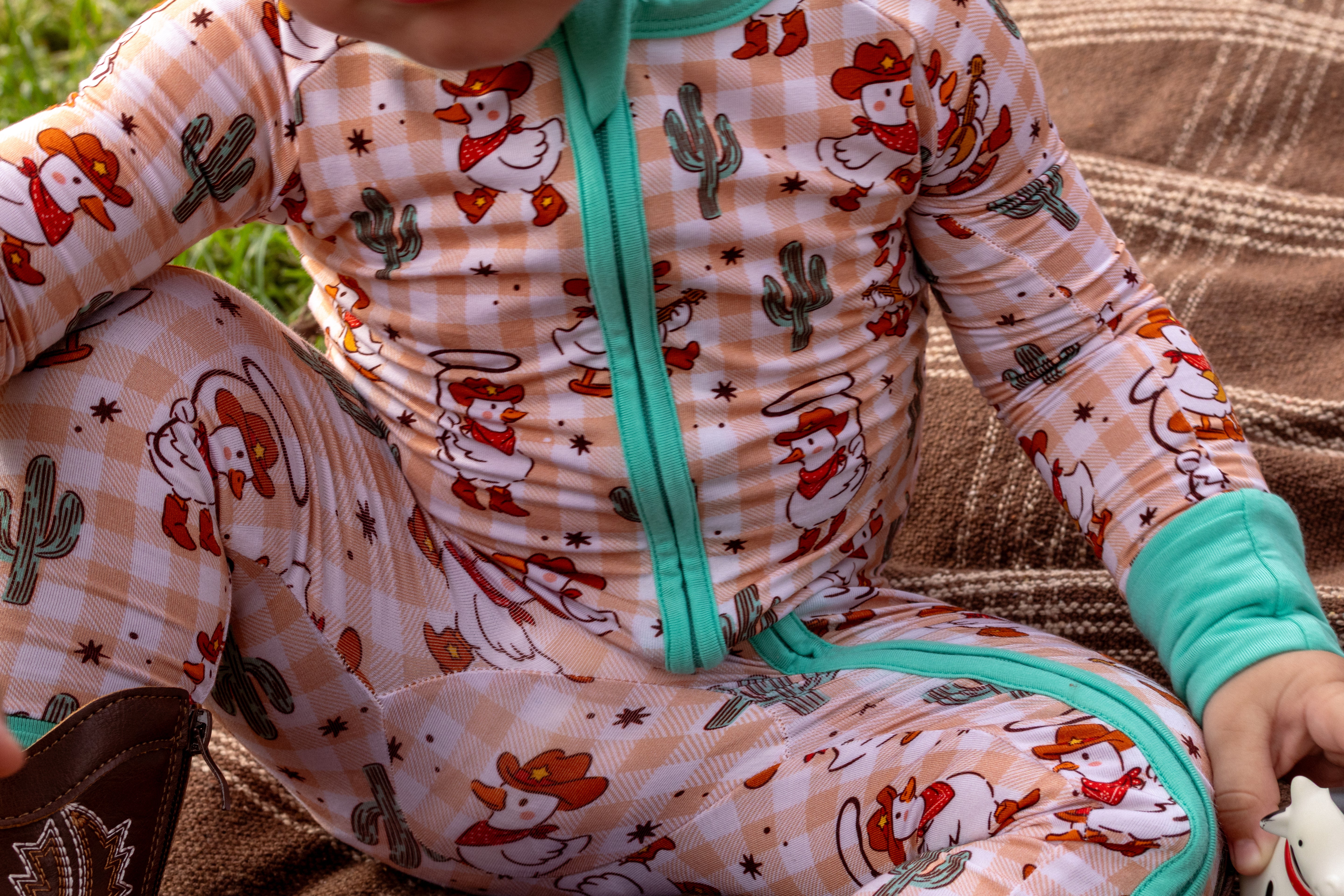 Wild West Waddle Zipper Romper
