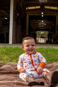 Dino Rodeo Zipper Romper