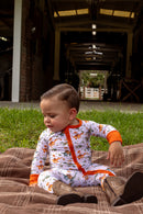 Dino Rodeo Zipper Romper