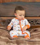 Dino Rodeo Zipper Romper