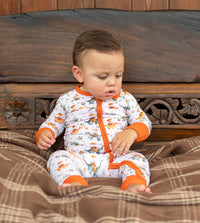 Dino Rodeo Zipper Romper