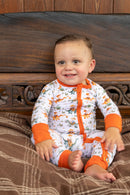Dino Rodeo Zipper Romper