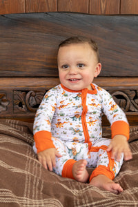 Dino Rodeo Zipper Romper